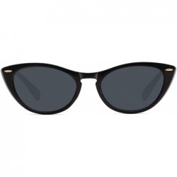 Cat Eye Retro Cat Eye Sunglasses For Women Classic Small Oval Sun Glasses 1.1mm UV400 Lens Glasses - C6199I2U706 $7.46