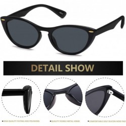 Cat Eye Retro Cat Eye Sunglasses For Women Classic Small Oval Sun Glasses 1.1mm UV400 Lens Glasses - C6199I2U706 $7.46