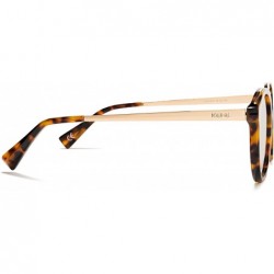 Round Women's Sunglasses - Designer Cateye Frames - Fashion - Sports - Style - Light Cheetah - C712O8X3M5R $27.86