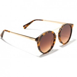 Round Women's Sunglasses - Designer Cateye Frames - Fashion - Sports - Style - Light Cheetah - C712O8X3M5R $27.86
