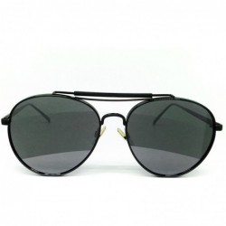 Aviator 2947 Oversized Mirrored Retro Flat Aviator Women Men Vintage Sunglasses - Metal Frame - CK17Z6RR7NE $11.92