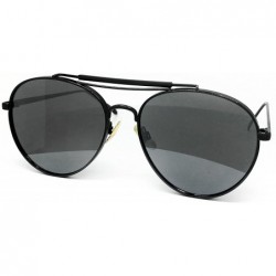 Aviator 2947 Oversized Mirrored Retro Flat Aviator Women Men Vintage Sunglasses - Metal Frame - CK17Z6RR7NE $11.92