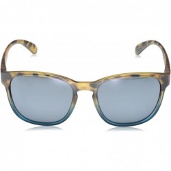 Wrap Loveseat Sunglasses - Matte Tortoise Blue Fade / Polarized Silver Mirror - CM12O0HV4WR $26.05