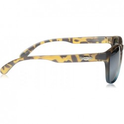 Wrap Loveseat Sunglasses - Matte Tortoise Blue Fade / Polarized Silver Mirror - CM12O0HV4WR $68.69