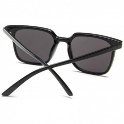 Oversized Hot Sell Fe Vintage Sunglasses Women Oversized Big Size Sun Glasses For Female Shades Black UV400 - Blackblue - CL1...