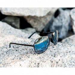 Aviator P16 No Tangle Polarized Aviator Sunglasses with Special Nose piece - Black Smoke - CK1139ECQ49 $32.95