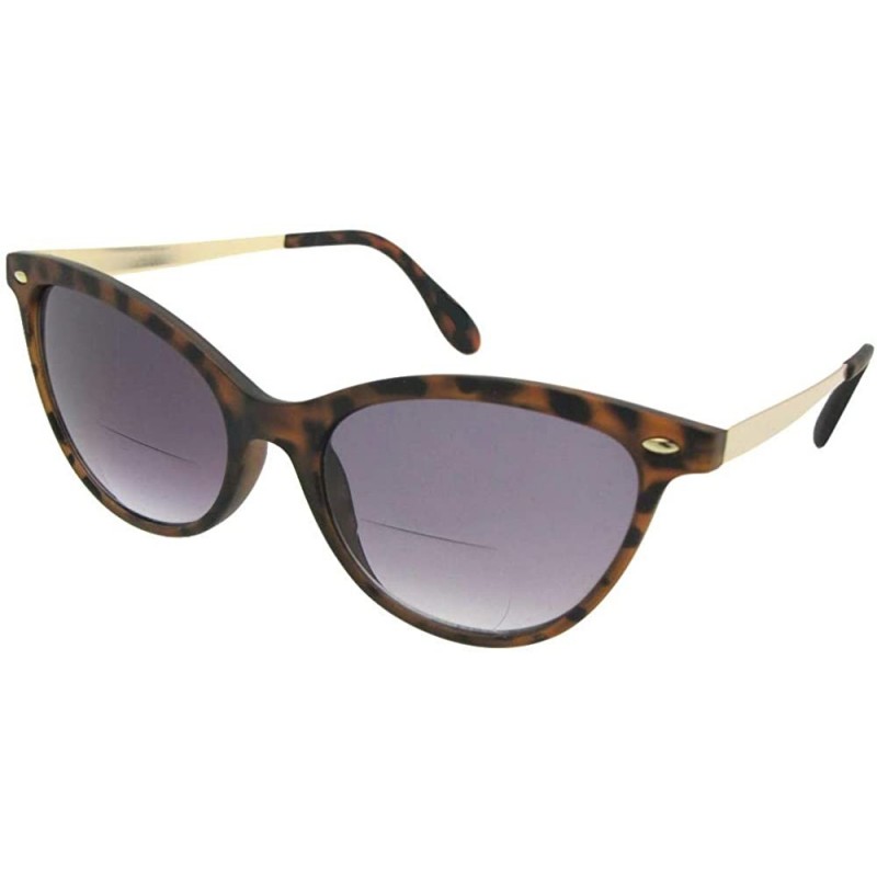Cat Eye Bifocal Sunglasses Women's Cat-eye B105 - Tortoise Frame-gray Lenses - CU18Z7R9D8U $17.37
