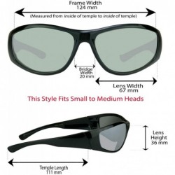 Wrap Bifocal Sunglasses Mirror Mens Wraparound Nearly Invisible Reader Line - Black and Grey Combo - CK18M20UGNQ $19.74