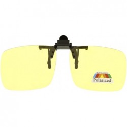 Aviator Classic Fashion Clip on Sqaure Aviator Sunglasses M-4 - Yellow - CS18ASAU602 $20.07