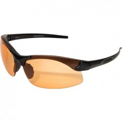 Shield Sharp Edge Thin Temple - Soft-Touch Matte Black Frame/Tiger's Eye Vapor Shield Lenses - C311EDABJ81 $28.75