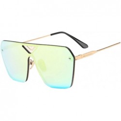 Square Women's Square Sunglasses Metal frame dark glasses - Gold/Gold Silver - CY12DRO8M93 $12.12