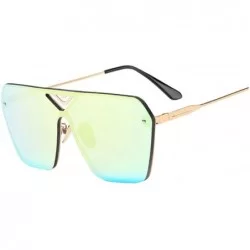 Square Women's Square Sunglasses Metal frame dark glasses - Gold/Gold Silver - CY12DRO8M93 $29.18