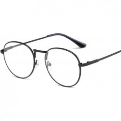 Round New Fashion Men Glasses Frame Women Eyeglasses 2019 Vintage Round Clear Lens Optical Spectacle - Gun Color - CR19850YUT...