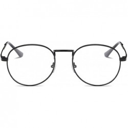 Round New Fashion Men Glasses Frame Women Eyeglasses 2019 Vintage Round Clear Lens Optical Spectacle - Gun Color - CR19850YUT...