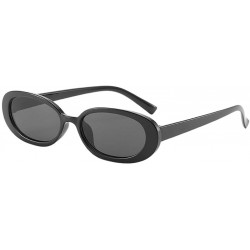 Oval Fashion Oval Retro Sunglasses (Style F) - C0196II74YM $17.29