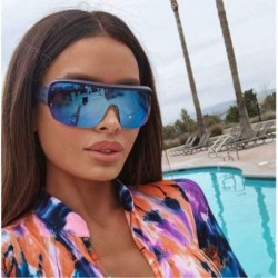 Oversized Sunglasses Oversized Square Glasses Designer - Blue - C018YZYWQUI $12.34