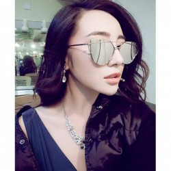 Round Cat Eye Vintage Er Rose Gold Mirror Sunglasses Women Metal Reflective Flat Lens Sun Glasses Female 2018 - CJ198AHIZIR $...