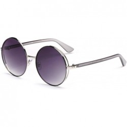 Goggle Women Round Fashion Sunglasses - Gradient Purple - C318WQ6A2YE $35.84