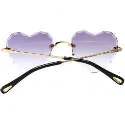 Oversized Vintage style Heart Sunglasses for Women metal PC UV 400 Protection Sunglasses - Gray - C818SZUEOAR $24.87