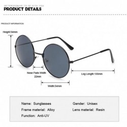 Rimless Retro Round Sunglasses Women-Luxury Polarized Shade Glasses-Metal Frame - E - CK1905Z6KRS $27.47