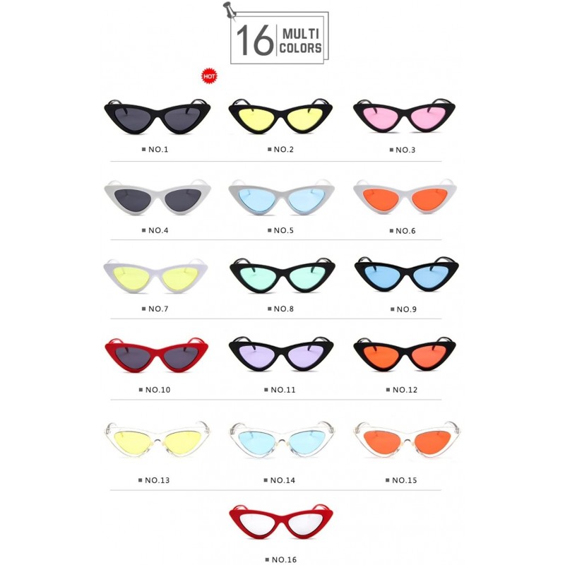 Cat Eye Distaff Fashion Cat Eye Shades Sunglasses Polarized Incorporate Candy Colored Glasses Sunglasses - No.8 - CA18Z64AAAD...