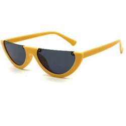 Semi-rimless Unique Sunglasses Designer Fashion Ladies - CA18YDEA46R $33.33