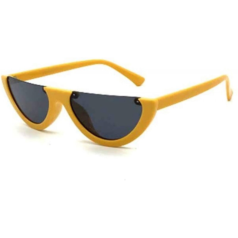 Semi-rimless Unique Sunglasses Designer Fashion Ladies - CA18YDEA46R $17.98