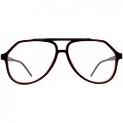 Aviator Eyeglasses 8024 Trendy Aviator - for Womens-Mens 100% UV PROTECTION - Brown-red - CB192THO8QD $53.92