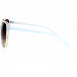 Butterfly Oversize Womens Cat Eye Butterfly Diva Chic Sunglasses - White Brown - C912I5GR4Y7 $14.89