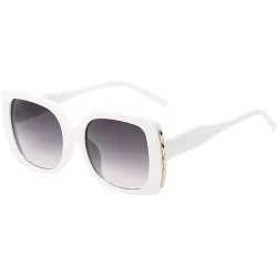 Square Sunglasses Multicolor Plastic Polarized Goggles Glasses Eyewear - White - C118QNLOXU8 $19.36