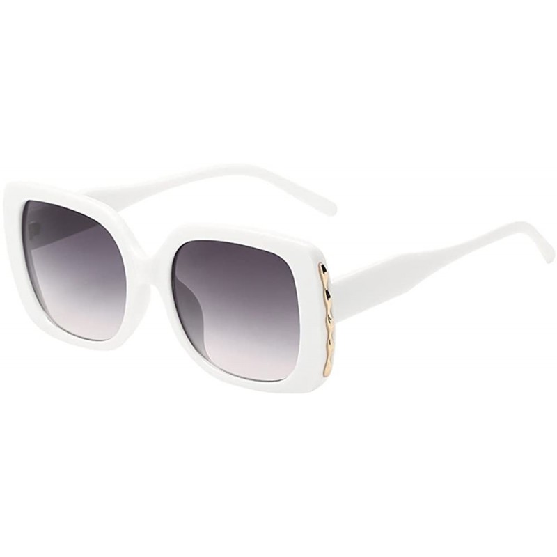 Square Sunglasses Multicolor Plastic Polarized Goggles Glasses Eyewear - White - C118QNLOXU8 $10.32