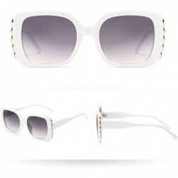 Square Sunglasses Multicolor Plastic Polarized Goggles Glasses Eyewear - White - C118QNLOXU8 $10.32