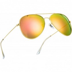 Aviator Polarized Sunglasses for Men Women Lightweight Mirror Sunglasses for Outdoor Activity Eye Glasses - Pink - C11948EELG...