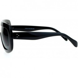 Oversized Futuristic Fashion Sunglasses Unisex Oversized Frame Shield Shades UV 400 - Black (Black) - CM186KT8U2W $12.58