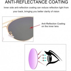 Aviator Aviator Sunglasses for Women Polarized Mirrored - Large Metal Frame - UV 400 Protection - C218DINKTXW $25.04