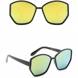 Sport Classic style Polygon Polarized Sunglasses for Women PC AC UV 400 Protection Sunglasses - Gold - CB18SAT5RQA $13.45