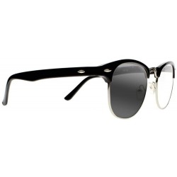 Oval Transition Photochromic Retro Square Horned Rim Half Frame Reading Glasses UV400 Sunglasses - Black - C818E84HXKS $20.72