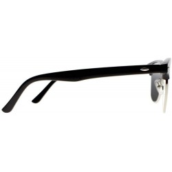 Oval Transition Photochromic Retro Square Horned Rim Half Frame Reading Glasses UV400 Sunglasses - Black - C818E84HXKS $20.72