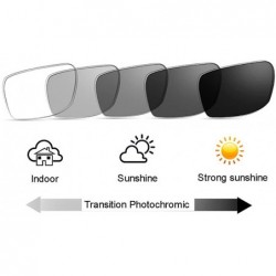 Oval Transition Photochromic Retro Square Horned Rim Half Frame Reading Glasses UV400 Sunglasses - Black - C818E84HXKS $20.72