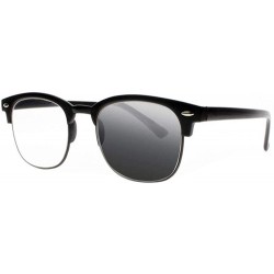 Oval Mens Retro Oval frame BifocalTransition Photochromic Reading Glasses UV400 Sunglasses - Black - CB18KWEGZR3 $42.69