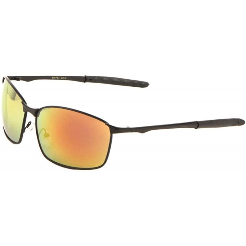 Sport Light Weight Square Sport Thin Frame Sunglasses - Yellow - CI197XNIT3R $13.06