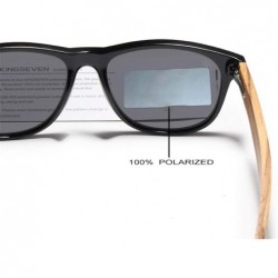 Oval Natural Wood Polarized Sunglasses Mirror Lens Retro Wooden Frame Women Driving Sun Glasses - Red Zebra Wood - C2194O5HHL...