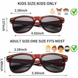 Goggle Bulk 12 Pack Neon Retro Sunglasses Unisex Adult Kids Party Favors Decor Glasses - Adult Amber - CF18ENMHY56 $15.35