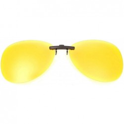 Square Hot Sell Mens Womens Polarized Clip Sunglasses Driving Night Vision Anti UVA Clips Riding - Yellow - CU197Y77WOD $15.40