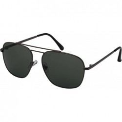 Square Square Aviator Sunglasses Men Metal Square Sunglasses Double Brow Bar 5133-KGM - CS180CE2G4H $7.72