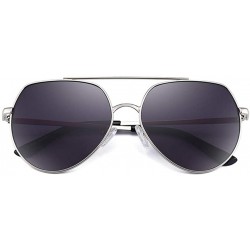 Aviator Unisex Aviator Sunglasses Polarized Sun Glasses For Men or Women - Silver - CQ18WTO8UWR $34.09