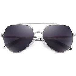 Aviator Unisex Aviator Sunglasses Polarized Sun Glasses For Men or Women - Silver - CQ18WTO8UWR $17.50