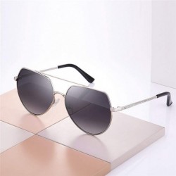 Aviator Unisex Aviator Sunglasses Polarized Sun Glasses For Men or Women - Silver - CQ18WTO8UWR $17.50