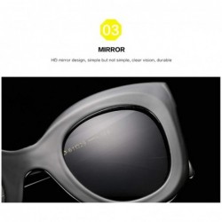 Rectangular Vintage Oval Sunglasses Women-Cat Eye Owersized Lens-Fashion Leopard Eyewear - D - CC190EEWYR6 $37.60