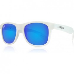 Oval Polarized Classic Retro UV400 Sunglasses for Men and Women - White & Blue - CM188EDQZ5I $64.89
